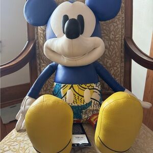Authentic Coach Leather Disney Mickey Mouse XL Plush Plushie Extra Large.